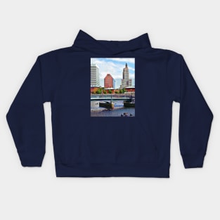 Providence RI - View from Waterplace Park Kids Hoodie